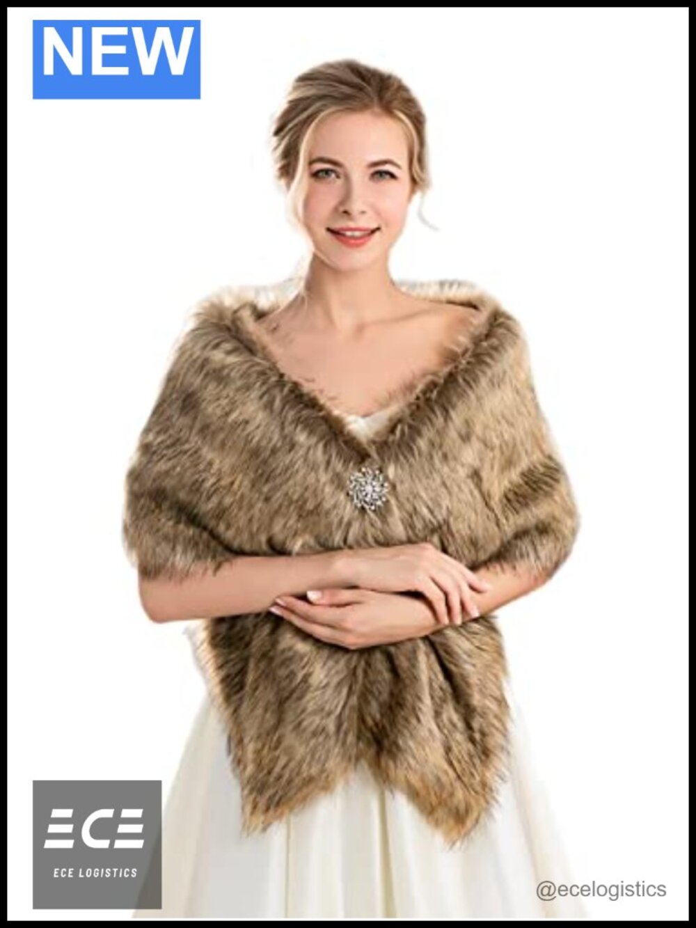 Faux Fur Wedding Wrap Shawl Stole Bridal Bridesmaids Free Size